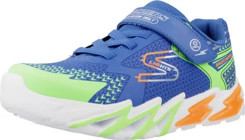 Skechers S Lights Flex-Glow Bolt Sneaker Blau 35 EU - Lässige Skechers S Lights Flex-Glow Bolt Sneaker für Kinder in Blau. Mit Bungee-Schnürung und verstellbarem Ristriemen für optimalen Tragekomfort. Die Zwischensohle mit Leuchteffekt sorgt für zusätzlichen Spaß.