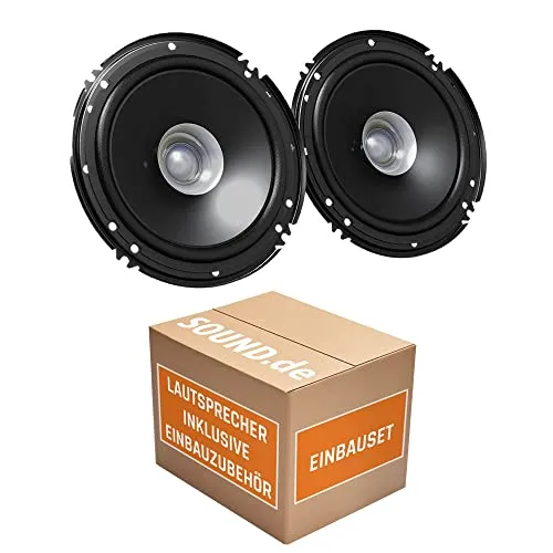 Lautsprecher Boxen JVC CS-J610X - 16,5cm Auto Einbauzubehör 300Watt Koaxe KFZ PKW Paar - Einbauset passend für VW Passat 3C CC B6 B7 Front - justSOUND
