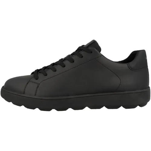 Geox Sneaker Leder/Textil schwarz 41 EU - Sneaker für Freizeit, aus hochwertigem Leder/Textil, mit 3 cm Blockabsatz und atmungsaktivem Design für optimalen Tragekomfort.