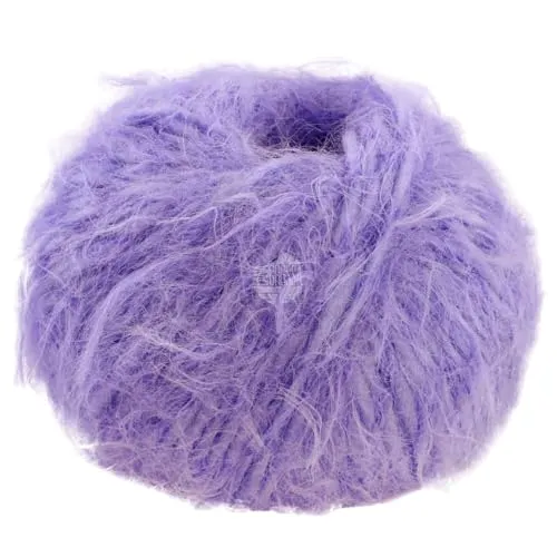LANA GROSSA Basta| Garn im Fake Fur Look, locker verzwirnt, Franseneffekt& Merinofasern | Handstrickgarn, 50% Schurwolle & 50% Polyamid | 50g Wolle zum Stricken& Häkeln | 100m Garn FB 19