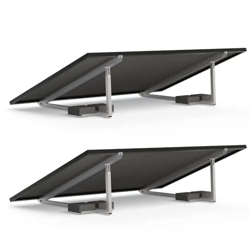 smartEC Solarmodul-Halterung Universal Balkonhaken 2er Set - Solarmodul-Halterungen für 2 Module, flexible Ausrichtung für höhere Effizienz, einfache Montage und hohe Stabilität – ideal für Balkon, Garten oder Terrasse.
