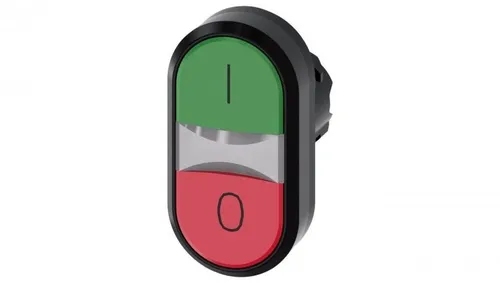 SIRIUS ACT, PRZYCISK PODŚWIETLANY PODWÓJNY, 22MM, OKRĄGŁY, TWORZYWO, ZIELONY: I,