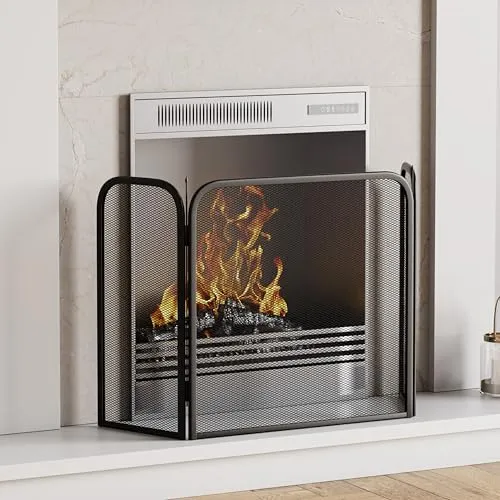 Home Discount® Roxby Funkenschutzgitter, quadratisch, schwarz