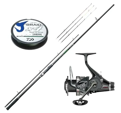 Aalcombo Aalmutti Titan 3,00m 20-180g Aalrute + Freilaufrolle + geflochtene Schnur