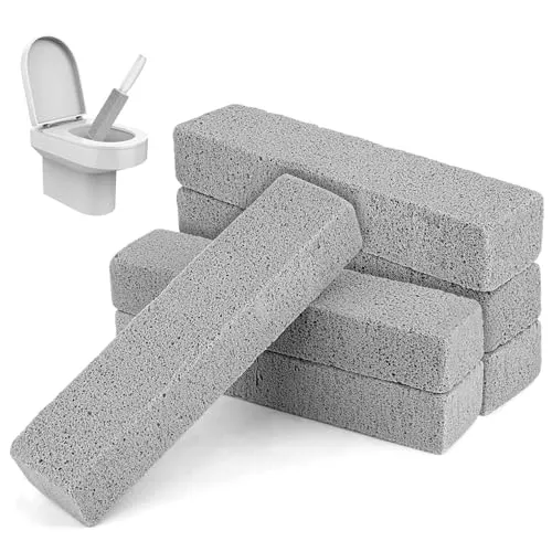 Stück Pumice Stone Toilet,Bimsstein für Toilette,Bimsstein WC Block,Grill Bimsstei Reinigungsstein mit Griff,Blöcke Bimssteins Putzstein,Urinsteinentferner Toilettenstein für Klo,Bad,Küche,Fußpflege 6