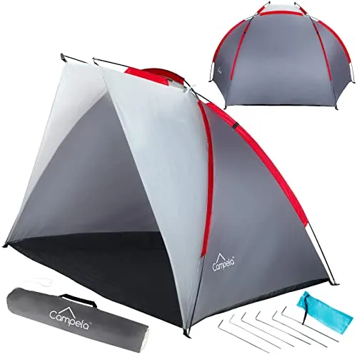 Campela Strandmuschel - UV-Schutz Wurfzelt für 2 Personen - Kategorie: Zelte, Pop-Up-Zelt mit UV-Schutz und wasserdichtem Material, ideal für entspannte Tage am Strand.