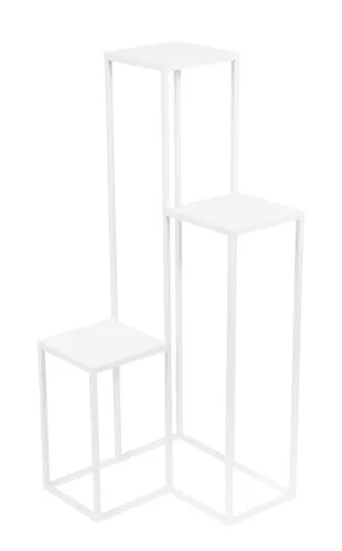 FRAMADO, Pflanzenständer Elle, Blumenständer Metall 3 Etagen, Regal Zimmerblumen