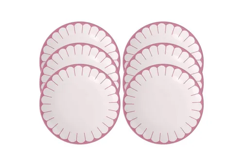 Villeroy & Boch Fleur Couleur Speiseteller 6er Set - Cassis - Teller aus Premium Porzellan, spülmaschinenfest und mikrowellensicher. Modernes Design mit floralen Mustern für eine entspannte Atmosphäre auf dem Tisch.