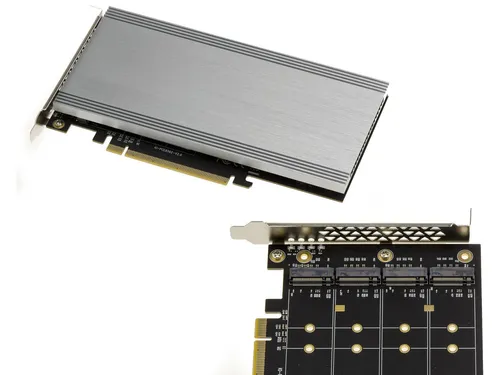 PCIe 3.1 16X Steuerkarte Für 4 SSD M2 NVME - 4X M.2 NGFF - ASM2824