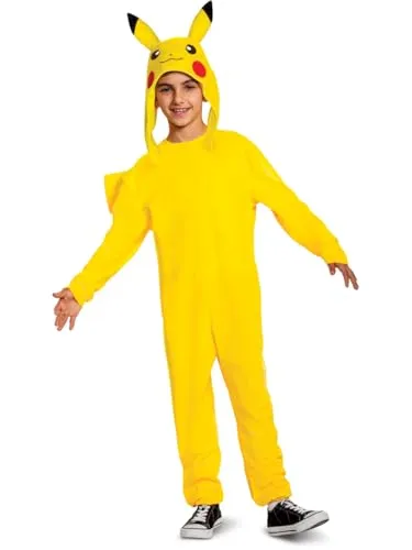 Pokemon Pikachu Deluxe Kindkostüm | Medium (7-8) - Kostüme für Kinder mit authentischen Details und bequemer Passform für stundenlangen Spielspaß. Ideal für Halloween oder Geburtstagsfeiern.