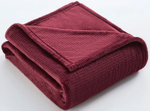 Wohndecke Shakira von Bruno Banani, Kuscheldecke 150x200 cm in rot von bruno banani