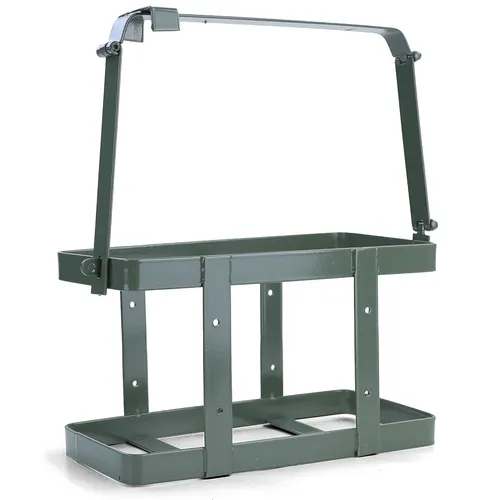 Kanisterhalterung für 20L Metall Kanister - Grün, abschließbar - Reservekanister & Zubehör, sichere und praktische Halterung für 20L Kanister, ideal zum Schutz vor Diebstahl und für unterwegs.