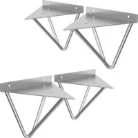 ML-DESIGN Wandregalhalter 4er Set - Wandkonsolen aus robustem Metall mit vorgebohrten Löchern für einfache Montage, ideal für kreative DIY-Projekte in jedem Raum.