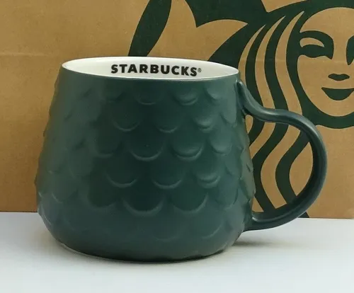 Starbucks Mug Tasse Becher Siren Scale Green 14oz