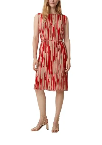 Comma Chiffonkleid mit Plisseefalten