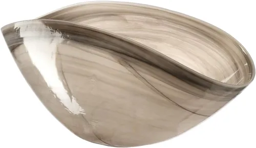 Leonardo Alabastro Schale - Handgefertigte Glas Schüssel in Beige, 38 cm - Küche: Elegante handgefertigte Glasschale von Leonardo, ideal für stilvolle Servierideen oder als dekoratives Highlight.