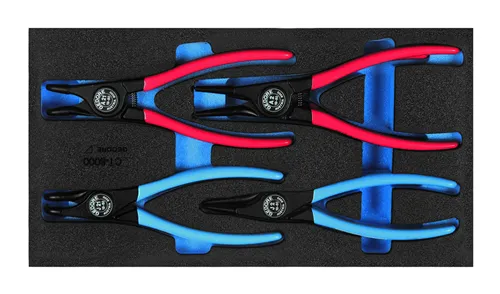 GEDORE Montagezangen-Satz 1500 CT1-8000 4-Tlg - Werkstattwagen: Hochwertiger 4-teiliges Zangenset für präzises Arbeiten, ideal für Profis und Hobbyhandwerker.