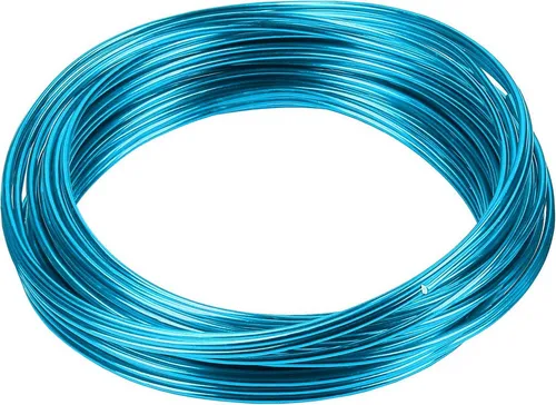 mumbi Basteldraht Basteldraht Aluminium Blau 10m, 2mm stark – Schmuck- & Dekodraht DIY