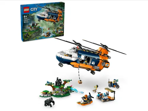 Lego City Dschungelforscher-Hubschrauber - Abenteuer-Spielset für Kinder ab 8 Jahren, inkl. 5 Minifiguren und coolem Zubehör für kreative Rollenspiele