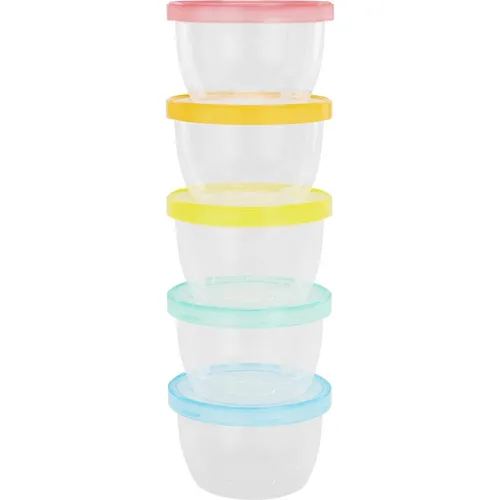 Badabulle Maxi Fun Colors Schüssel mit Deckel 5x250 ml