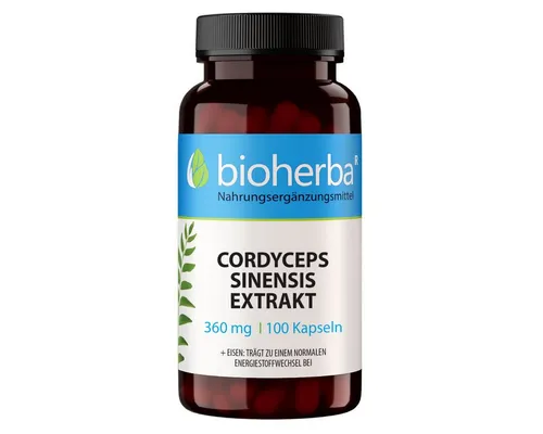 BIOHERBA R Cordyceps Sinensis Extrakt 360 mg 100 Kapseln Nahrungsergänzungsmittel