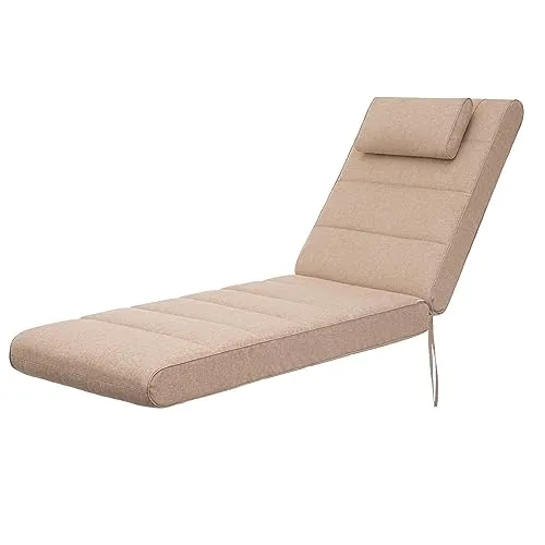 HOBBYGARDEN Outdoor/Indoor, Sitzkissen, Sitzpolster, Gartenmöbel Kissen, für Stuhle oder Liege, Polster, Sofa, 204 x 60 x 10 cm, Beige