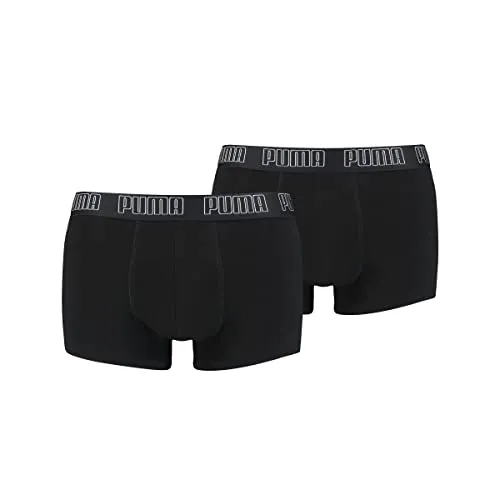 PUMA 2 er Pack Short Boxer Boxershorts Men Pant Unterwäsche kurz 100000884, Farbe:001 - Black, Bekleidungsgröße:M