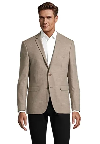 Steffen Klein Herren Sakko Stretch Jackett Beige - Elegantes Herren-Sakko von Steffen Klein in Slim-Fit. Bequemer, luftiger Stoff mit Elasthan-Anteil für optimalen Tragekomfort. Vielseitig kombinierbar für jeden Anlass.