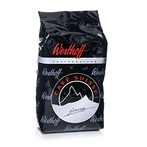 Westhoff Cafe Suisse Classic - 1kg ganze Kaffee-Bohne - Kaffeebohnen aus Deutschland, mittel geröstet für einen ausgewogenen Geschmack, ideal für Kaffeeliebhaber, glutenfrei und perfekt für jeden Anlass.