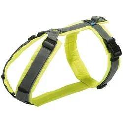 ANNYX Brustgeschirr Protect - Leuchtgelb/Grau Gr.S - Hundegeschirr für optimale Sichtbarkeit bei Tag und Nacht, ergonomisch und komfortabel, perfekt für Sicherheit im Straßenverkehr.