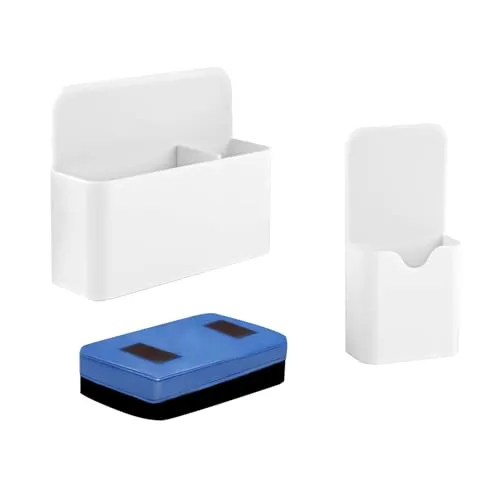 HingtTraum 2er-Set Magnetische Stifteköcher für Whiteboard mit Schwamm