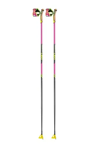 LEKI PRC 750 Langlaufstöcke 140 cm in Neonpink und Neongelb in pink von LEKI