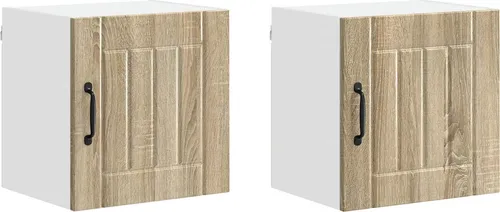 vidaXL Küchenschrank 2 pcs Sonoma-Eiche 40 x 31 x 40 cm