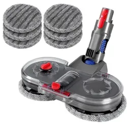 Elektrischer Wischaufsatz für Dyson V11 V10 V8 V7 V15 Staubsauger, Wischmopp Aufsatz Set, mit 6 Mopppads und Abnehmbarer Wassertank - Bunt