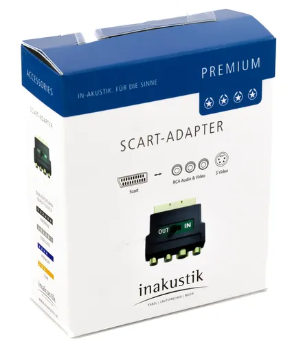 inakustik Scart Cinch Adapter schaltbar Scart RCA Audio & Video S-Video 242