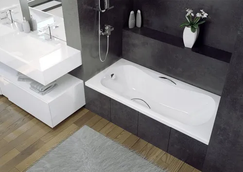 Badewanne Eckwanne 150 x 70 cm aus Acryl - Weiß - Elegante Eckbadewanne aus hochwertigem Acryl, ideal für platzsparende Bäder. Mit ihren kompakten Maßen passt sie perfekt in jede Ecke und sorgt für ein modernes Ambiente.