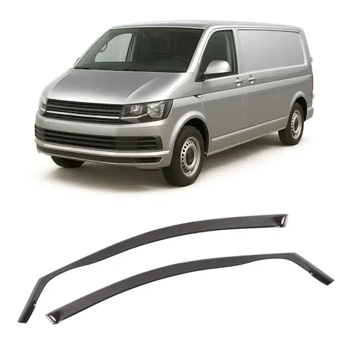 Walser Premium Windabweiser für VW T5/T6 - Passgenauer Windabweiser für VW T5 (04/2003-03/2016) und T6 (04/2015-08/2024), optimiert für Regen- und Sonnenschutz. Robustes Material sorgt für Langlebigkeit und einfachen Einbau.