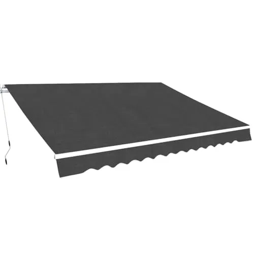 vidaXL Gelenkarmmarkise 500cm Anthrazit - Flexibler Sonnenschutz für Terrasse und Balkon - Markise mit stabilem Aluminiumrahmen, UV- und witterungsbeständig. Ideal für kühle Plätze im Freien, einfach zu montieren.