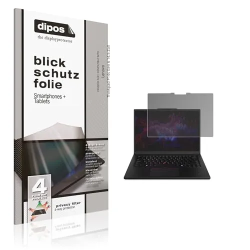 dipos I Blickschutzfolie kompatibel mit Lenovo Thinkpad P14s Gen 6 14.5 Zoll Display-Schutzfolie matt mit 4-Wege Sichtschutz-Effekt