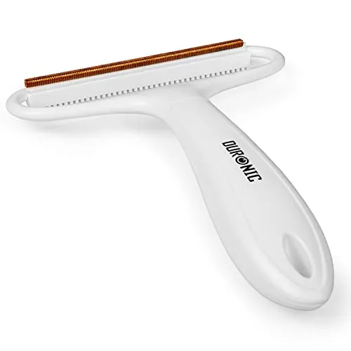 Duronic MFS1 Fusselentferner, Tragbarer Fusselrasierer mit 2 Funktionen, Bürste gegen Tierhaare,1 Stück Teppichschaber mit ergonomischem Griff, Für Polstermöbel, Wäsche und Fellpflege geeignet