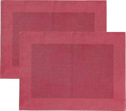 Erwin Müller Tischset Lissabon 2er-Pack abwaschbar weinrot Größe 33x45 cm