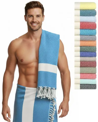 furora HOLIDAY Saunatuch XXL - Saunahandtücher aus 100% Bio-Baumwolle, besonders saugfähig und ideal für entspannende Saunagänge oder den Strand, Größe 100x200 cm.