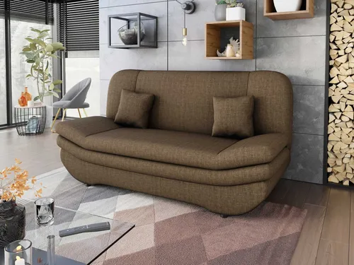 Mirjan24 Schlafsofa Nussbaum 3-Sitzer mit Schlaffunktion in braun von Mirjan24