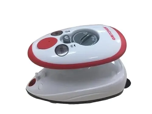 Gritzner Dampfbügeleisen mini (rot) - Kompakt und leicht, ideal für Reisen und platzsparende Aufbewahrung