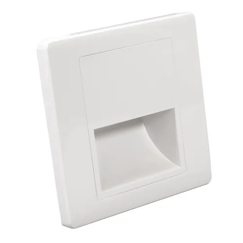 LED Treppenleuchte Wandeinbauleuchte Stufenleuchte 1.5 Watt Eckig Weiß 230V