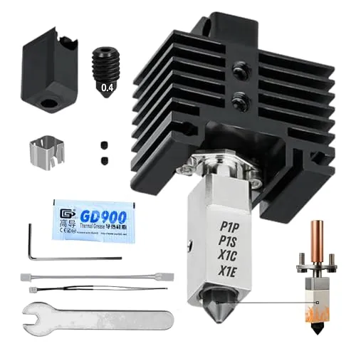TR-Heat-Q1 Hotend Kit 3.0 für Bambu Lab 3D-Drucker - Zubehör für 3D-Drucker, extrem leistungsstark mit gehärteter Düse für schnellen Filament-Output und einfache Montage für DIY-Projekte.