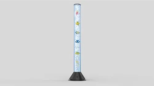 7even LED-Design Sprudel-Wassersäule 120cm mit Fernbedienung - Brunnenzubehör & Kaskadenzubehör, stilvolle 120cm hohe Wassersäule mit LED Farbwechsel und leiser Pumpe für entspannende Atmosphäre.