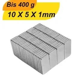 Stück Neodym Magnet 10mm x 5mm x 1mm Supermagnete hohe Haftkraft Quadermagnete 200