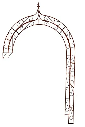 KUHEIGA Wandrosenbogen Metall/Wand - Rosenbogen 10mm Massiveisen! Breite 140cm Rost