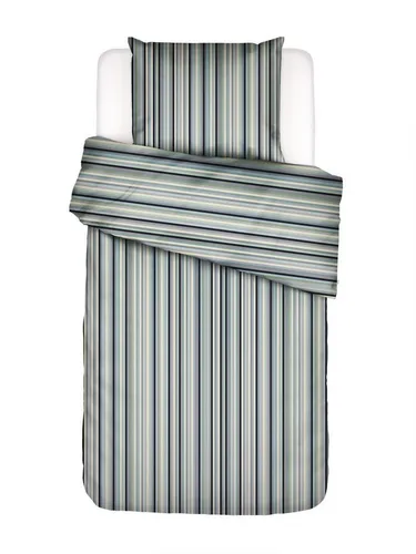 Essenza Bettwäsche Donna, Satin, 2-teilig, grau gestreift - Elegante 2-teilige Bettwäsche aus 100% Bio-Baumwolle in Grau mit Wendefunktion. Ideal für einen stilvollen Schlafbereich und pflegeleicht bei 60°C maschinenwaschbar.